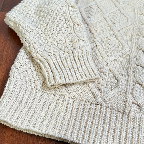 Petal & Pup Cable Knit Cream Sweater XS - Picture 2 of 6